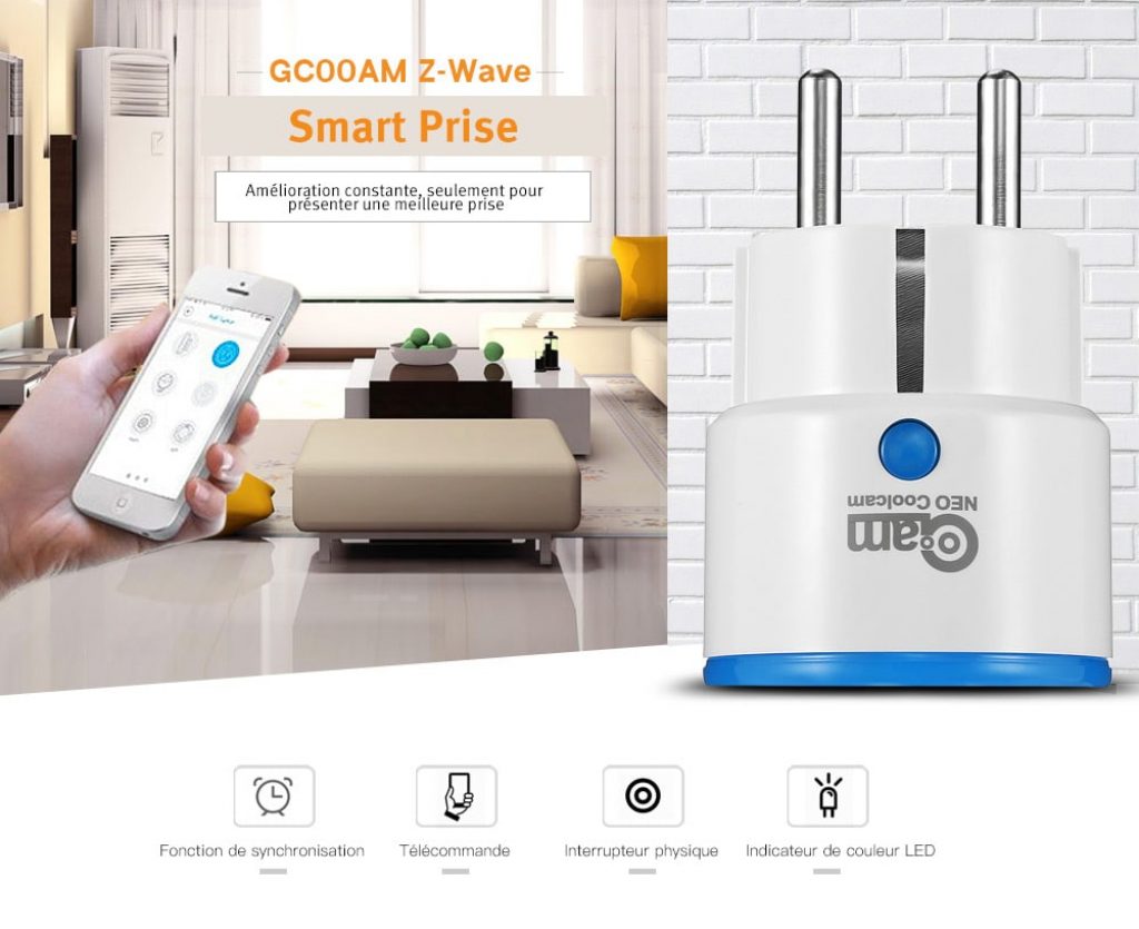 Prise connectée Zwave GC00AM NAS - WR01ZE Z-Wave Smart Socket - EU PLUG WHITE