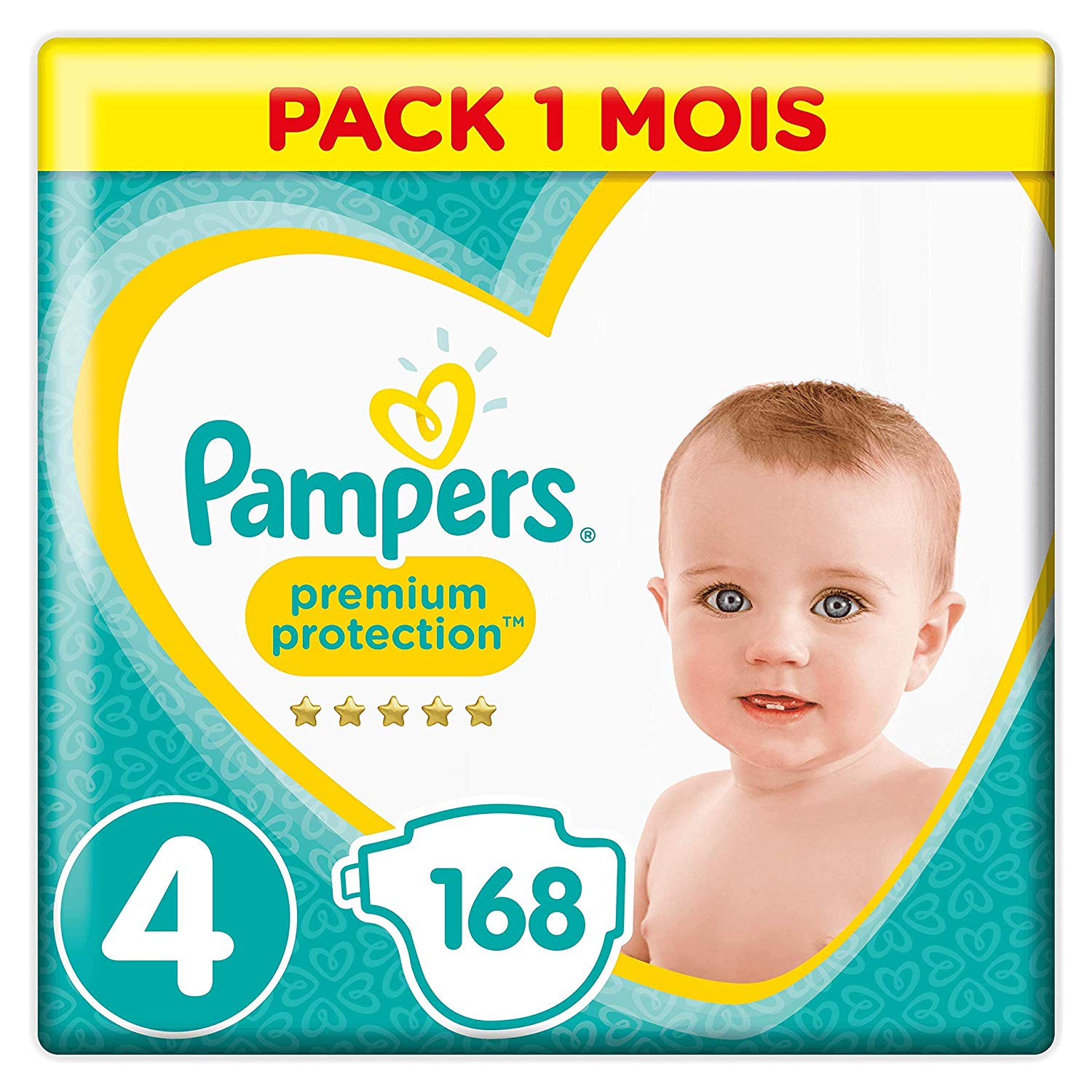 Pampers Premium Protection Couches Taille 4 (914 Kg) Pack 1 Mois