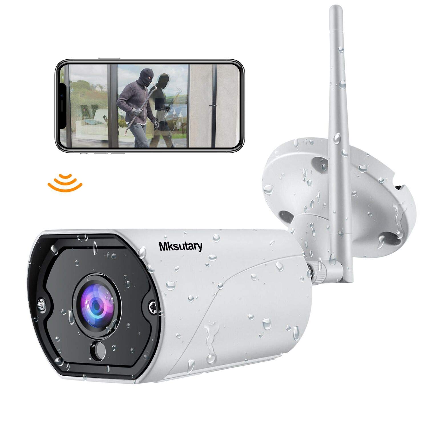 Caméra De Surveillance WiFi Sans Fil IP Camera Surveillance Extérieure HD P Avec IR Cut