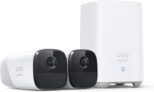 Eufy Security, Caméra de Surveillance WiFi Extérieure Domestique sans Fil, eufyCam 2 Pro 2 cams, Autonomie de 365j, HomeKit, Résolution 2K, Étanchéité IP67, Vision Nocturne