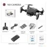 Mini RC Drone with 4K HD Camera WiFi FPV UAV Aerial Photography Helicopter Foldable LED Light Quadrocopter Quality Toy AOSST – NO camera Black