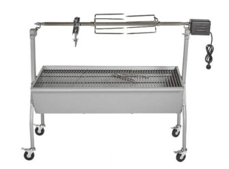 Barbecue charbon SILVER STYLE tournebroche XXL