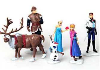 Jeu de Figurines reine des neiges Elsa, Olaf Kristoff Sven en PVC