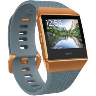 Montre sport GPS Fitbit Ionic orange métallisé / bleu ardoise