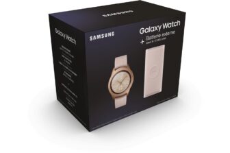 Montre connectée SAMSUNG GALAXY WATCH 42 MM OR IMPÉRIAL + BATTERIE EXTERNE