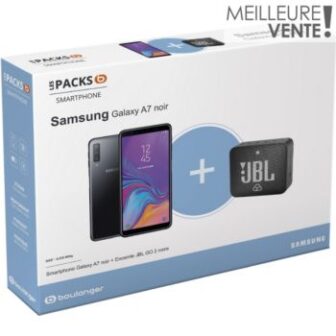 Smartphone Samsung Pack A7 + Enceinte JBL GO 2