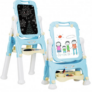 Costway Chevalet pour Enfant 2 en 1 Double Faces Accessoires pour Enfants plus de 3 Ans Bleu